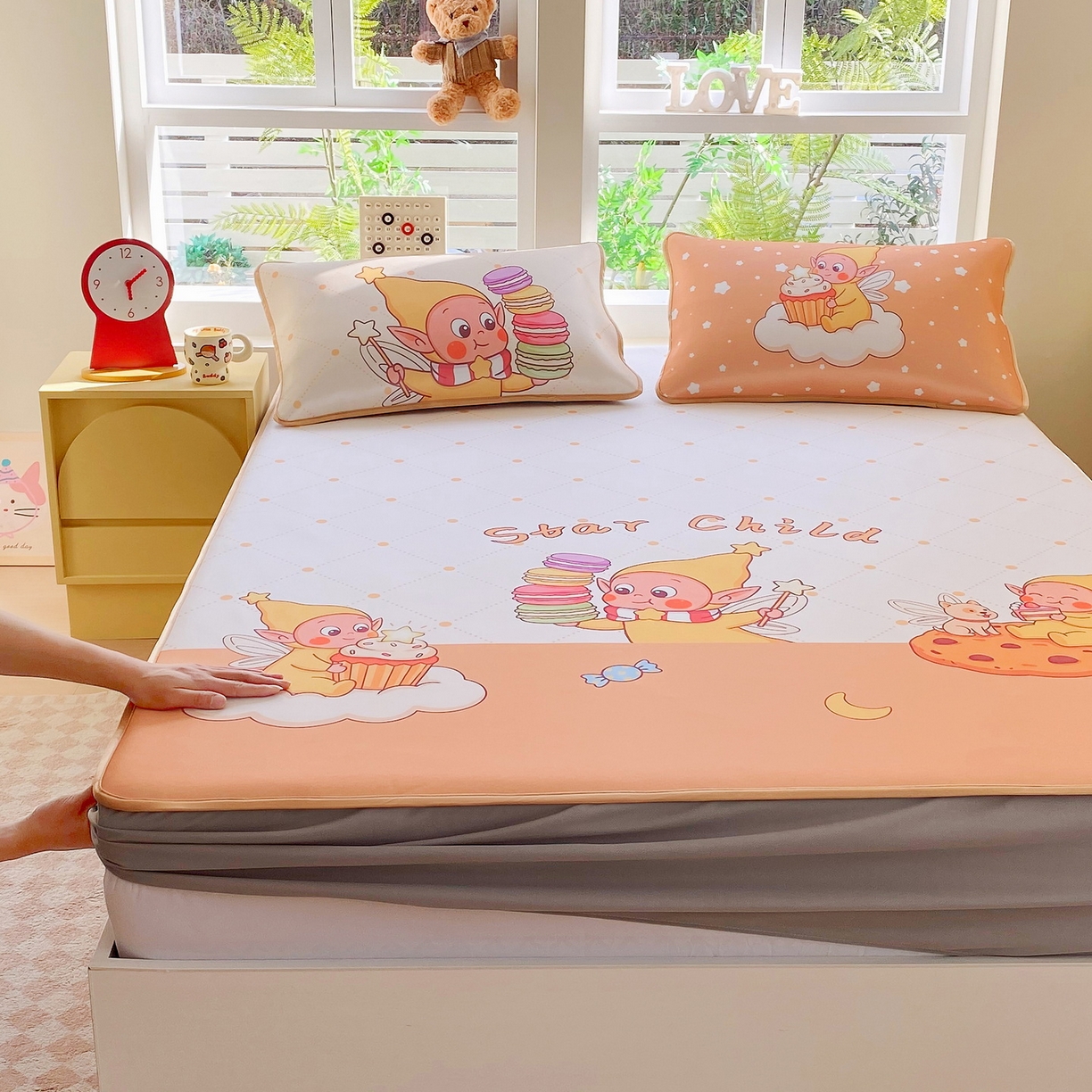 莱米家纺 2026新款大版小冰皮床笠床席 欢喜朋友床笠