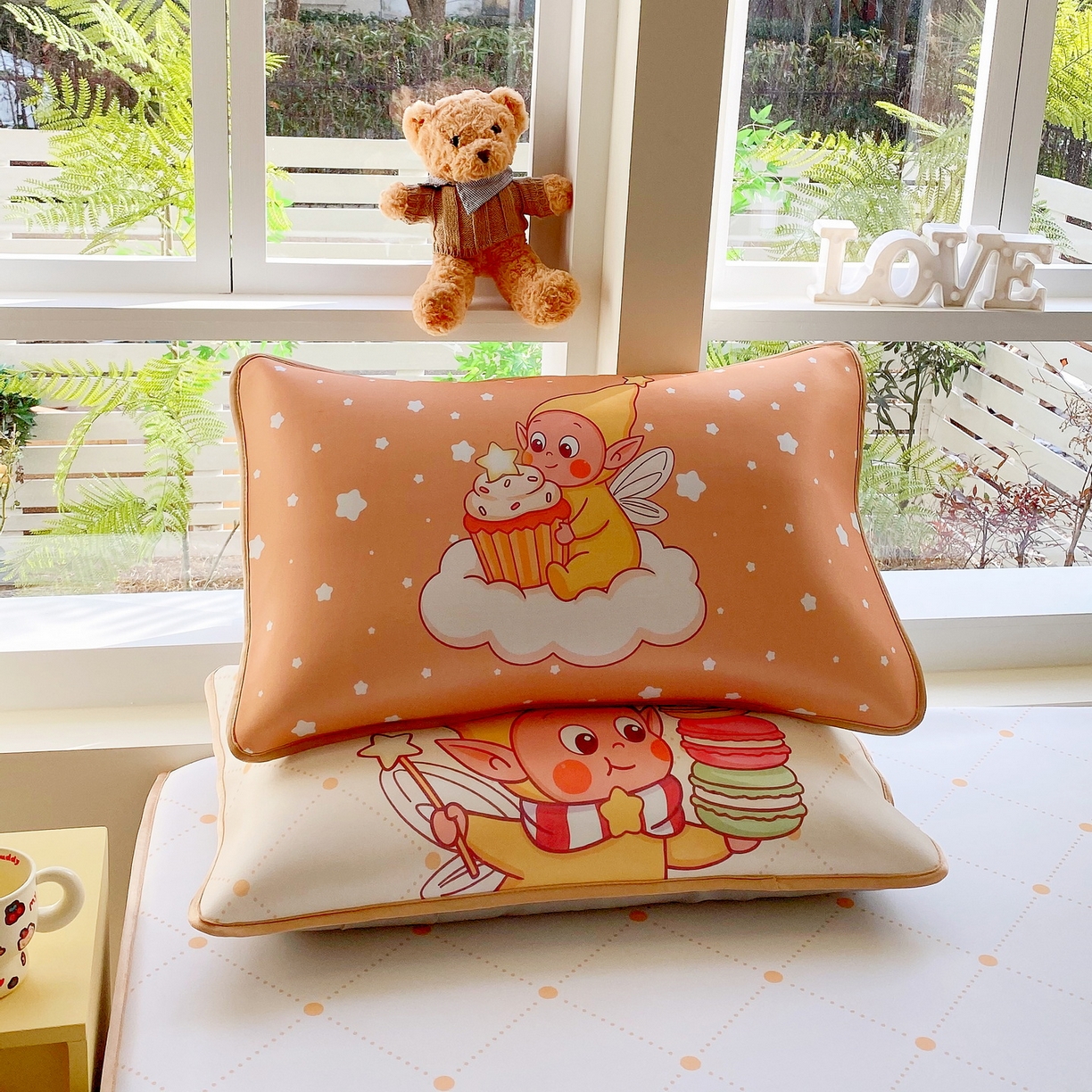 91家纺网 家纺一手货源 找家纺 莱米家纺 2026新款大版小冰皮床笠床席 欢喜朋友床笠