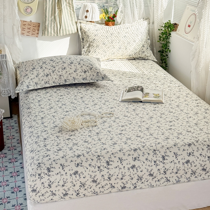 91家纺网 家纺一手货源 找家纺 禧缘家纺（原梦想家） 2026新款云感棉童话风床笠单件床笠单品 栀子花信