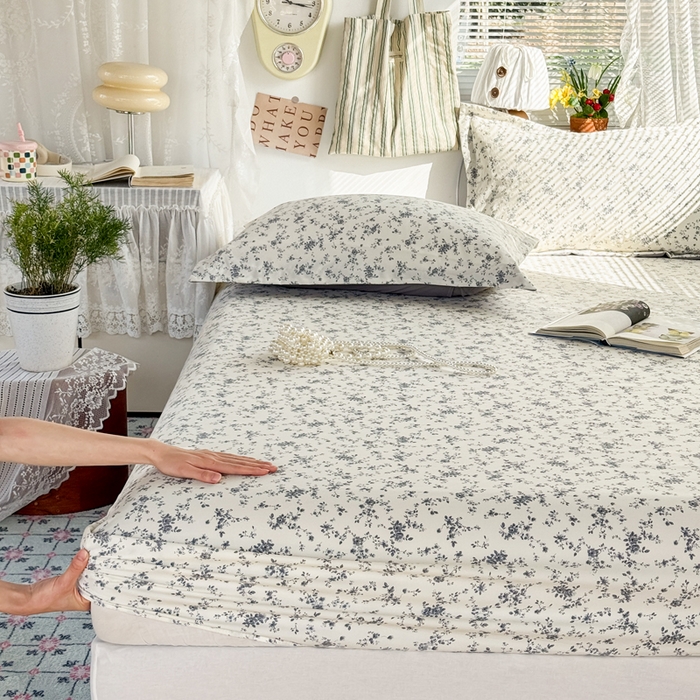 91家纺网 家纺一手货源 找家纺 禧缘家纺（原梦想家） 2026新款云感棉童话风床笠单件床笠单品 栀子花信