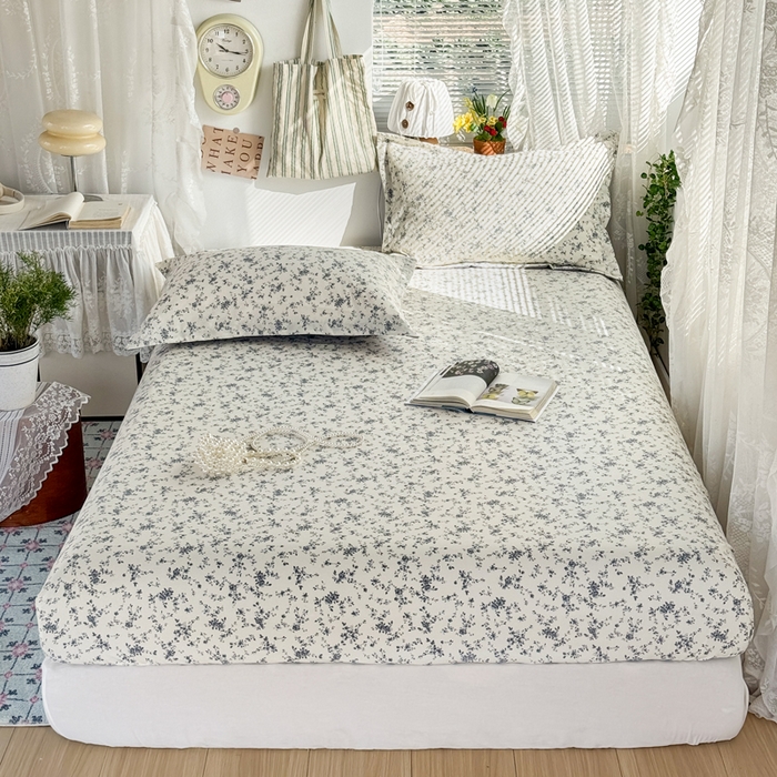 91家纺网 家纺一手货源 找家纺 禧缘家纺（原梦想家） 2026新款云感棉童话风床笠单件床笠单品 栀子花信