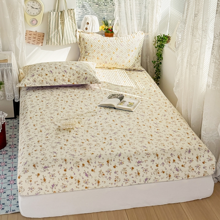 91家纺网 家纺一手货源 找家纺 禧缘家纺（原梦想家） 2026新款云感棉童话风床笠单件床笠单品 木槿花开