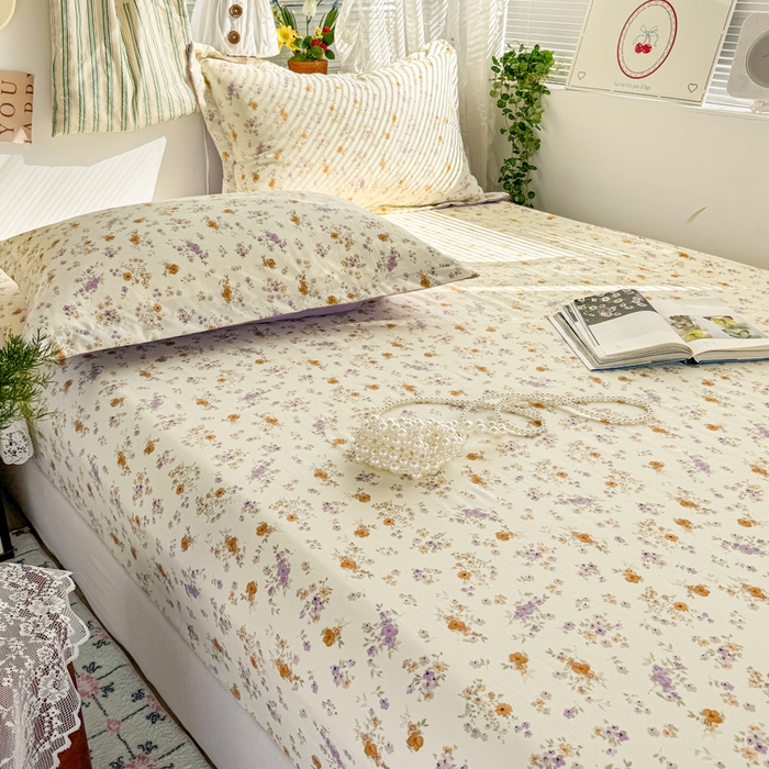 91家纺网 家纺一手货源 找家纺 禧缘家纺（原梦想家） 2026新款云感棉童话风床笠单件床笠单品 木槿花开