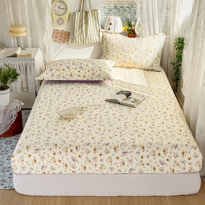 91家纺网 家纺一手货源 找家纺 禧缘家纺（原梦想家） 2026新款云感棉童话风床笠单件床笠单品 木槿花开