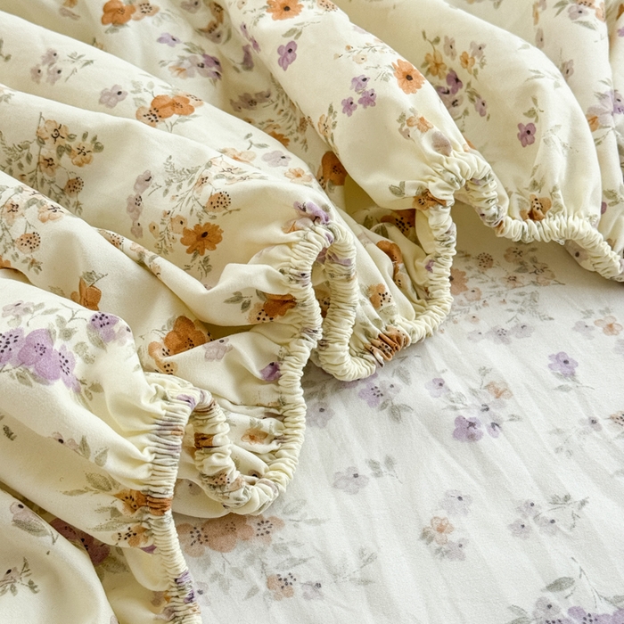 91家纺网 家纺一手货源 找家纺 禧缘家纺（原梦想家） 2026新款云感棉童话风床笠单件床笠单品 木槿花开