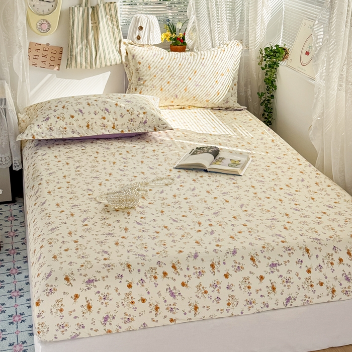 91家纺网 家纺一手货源 找家纺 禧缘家纺（原梦想家） 2026新款云感棉童话风床笠单件床笠单品 木槿花开