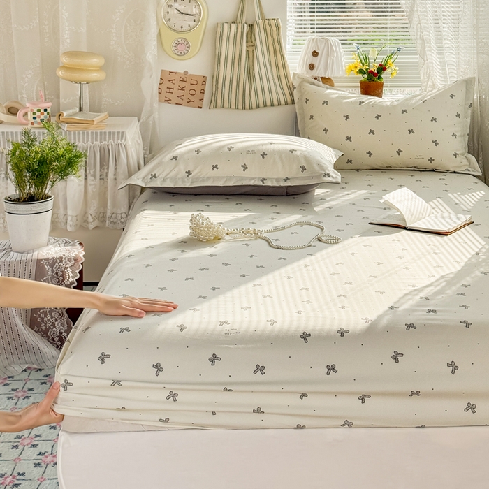 91家纺网 家纺一手货源 找家纺 禧缘家纺（原梦想家） 2026新款云感棉童话风床笠单件床笠单品 蝴蝶结