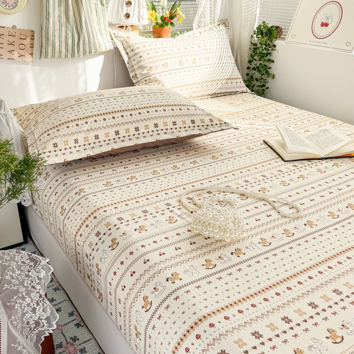 91家纺网 家纺一手货源 找家纺 禧缘家纺（原梦想家） 2026新款云感棉童话风床笠单件床笠单品 木马乐园