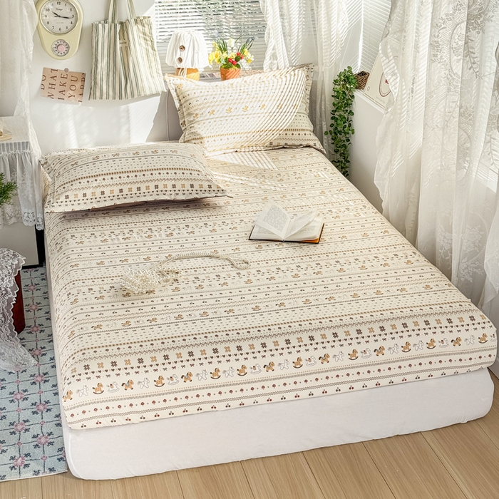 91家纺网 家纺一手货源 找家纺 禧缘家纺（原梦想家） 2026新款云感棉童话风床笠单件床笠单品 木马乐园