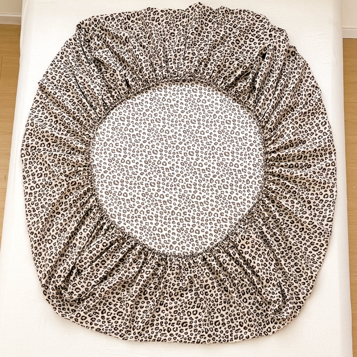 91家纺网 家纺一手货源 找家纺 禧缘家纺（原梦想家） 2026新款云感棉童话风床笠单件床笠单品 咖色豹纹