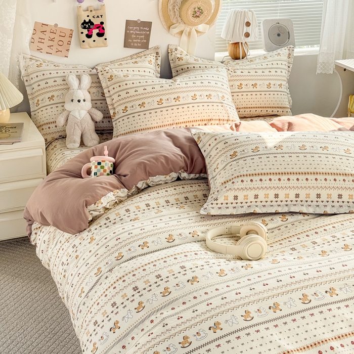 91家纺网 家纺一手货源 找家纺 禧缘家纺（原梦想家） 2026新款云感棉童话风枕套单品枕套单件 木马乐园