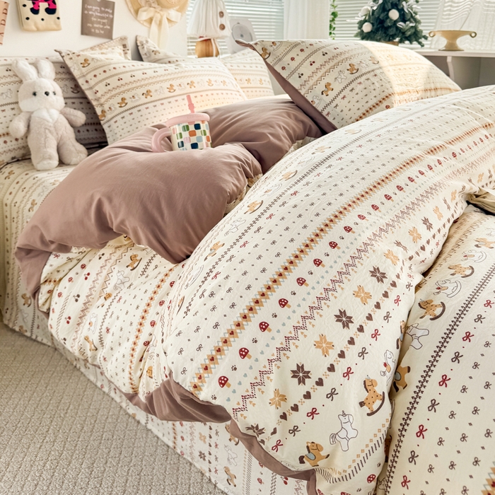 91家纺网 家纺一手货源 找家纺 禧缘家纺（原梦想家） 2026新款云感棉童话风枕套单品枕套单件 木马乐园