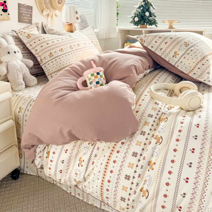 91家纺网 家纺一手货源 找家纺 禧缘家纺（原梦想家） 2026新款云感棉童话风枕套单品枕套单件 木马乐园