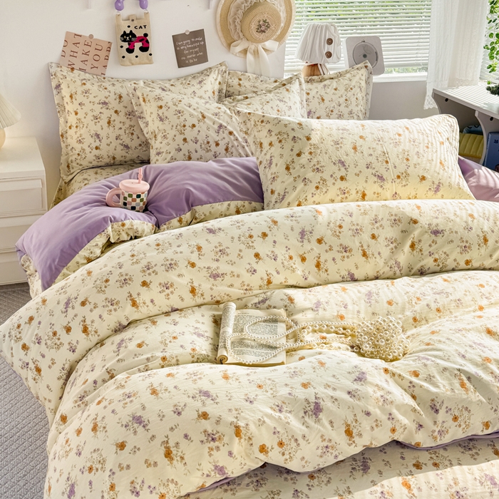 91家纺网 家纺一手货源 找家纺 禧缘家纺（原梦想家） 2026新款云感棉童话风枕套单品枕套单件 木槿花开