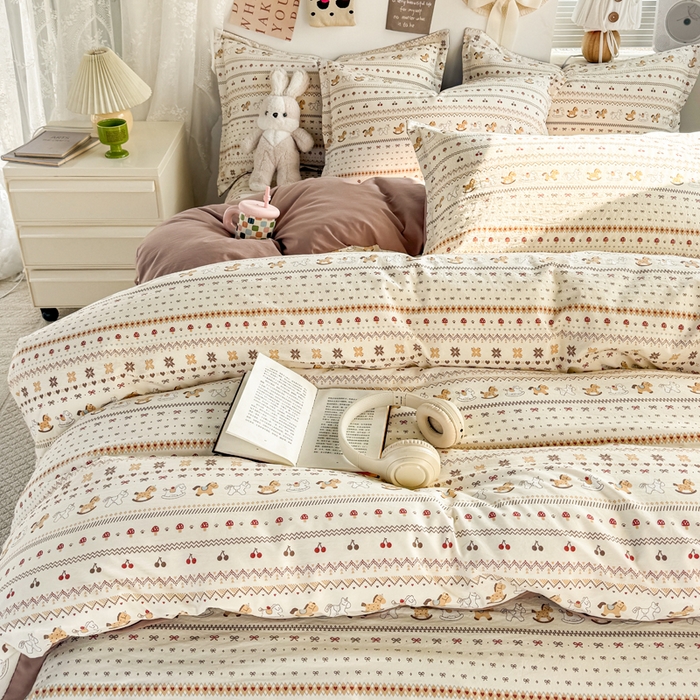 91家纺网 家纺一手货源 找家纺 禧缘家纺（原梦想家） 2026新款云感棉童话风枕套单品枕套单件 木马乐园