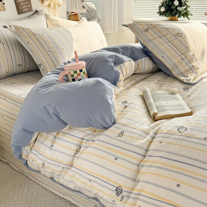 91家纺网 家纺一手货源 找家纺 禧缘家纺（原梦想家） 2026新款云感棉童话风枕套单品枕套单件 素描小鱼