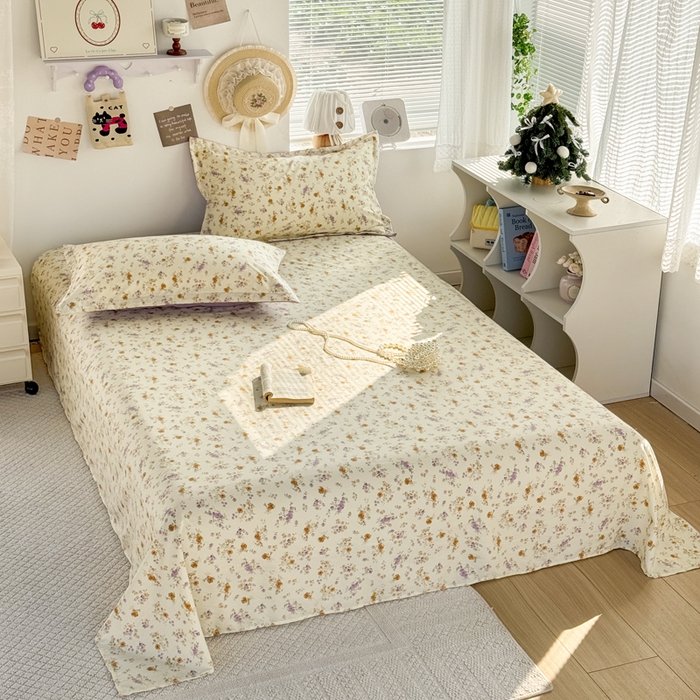 91家纺网 家纺一手货源 找家纺 禧缘家纺（原梦想家） 2026新款云感棉童话风床单单品床单单件 木槿花开