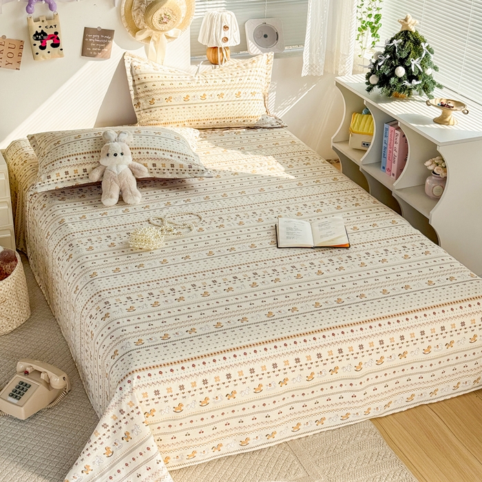 禧缘家纺（原梦想家） 2026新款云感棉童话风床单单品床单单件 木马乐园