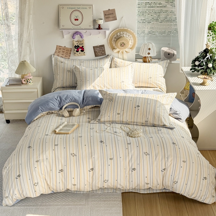 91家纺网 家纺一手货源 找家纺 禧缘家纺（原梦想家） 2026新款云感棉童话风床单单品床单单件 素描小鱼