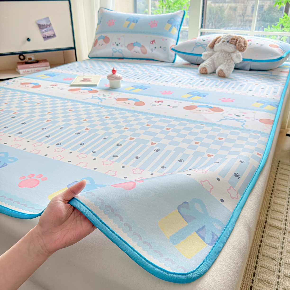 91家纺网 家纺一手货源 找家纺 莱米家纺 2026新款小版小冰皮软席 波西米亚