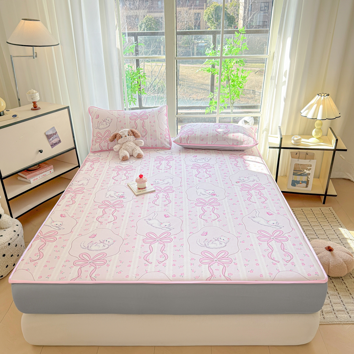 莱米家纺 2026新款小版小冰皮软席 可爱猫猫