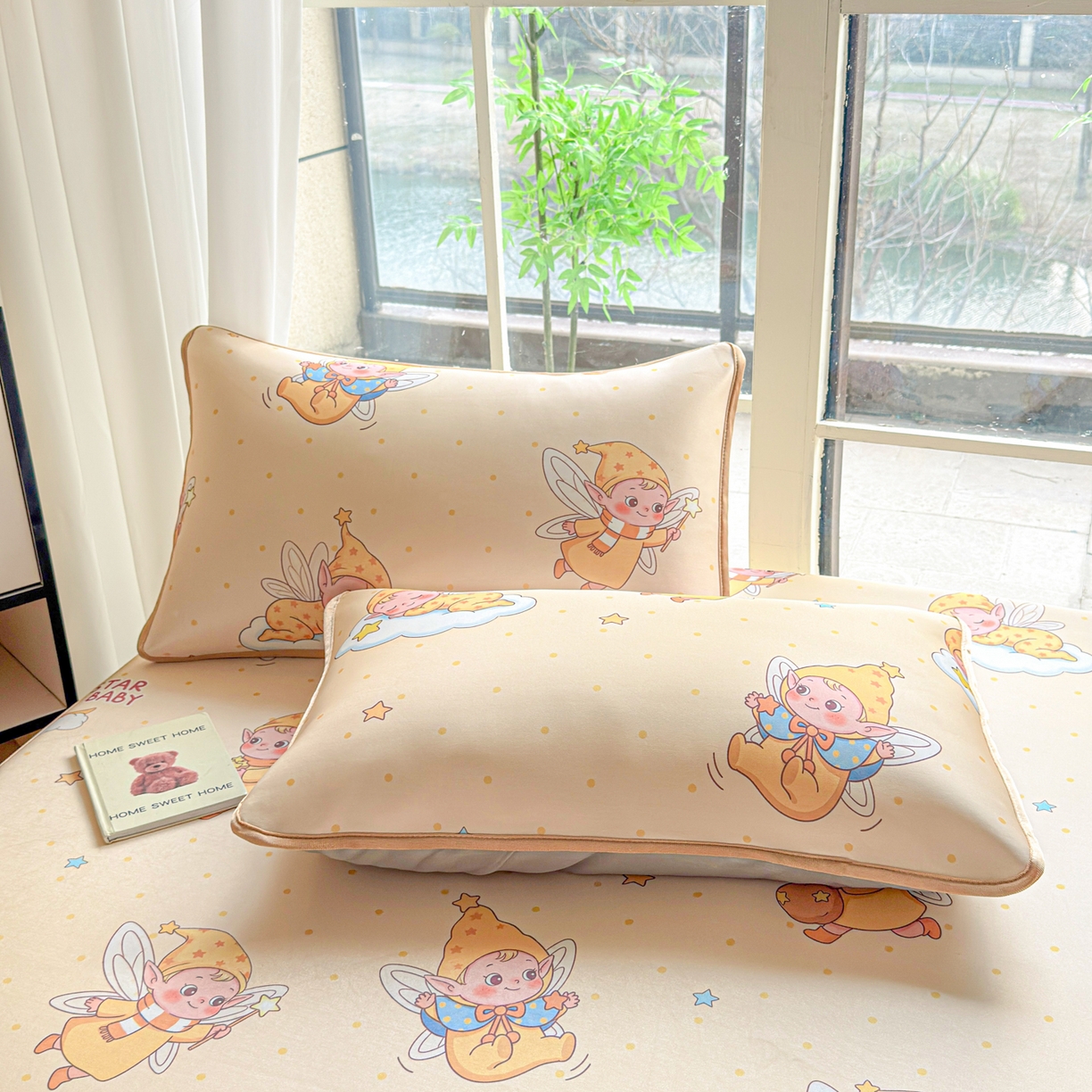 91家纺网 家纺一手货源 找家纺 莱米家纺 2026新款小版小冰皮软席 魔法星星