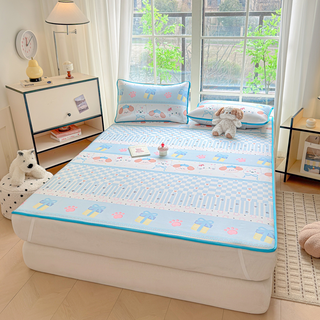 91家纺网 家纺一手货源 找家纺 莱米家纺 2026新款小版小冰皮软席 波西米亚