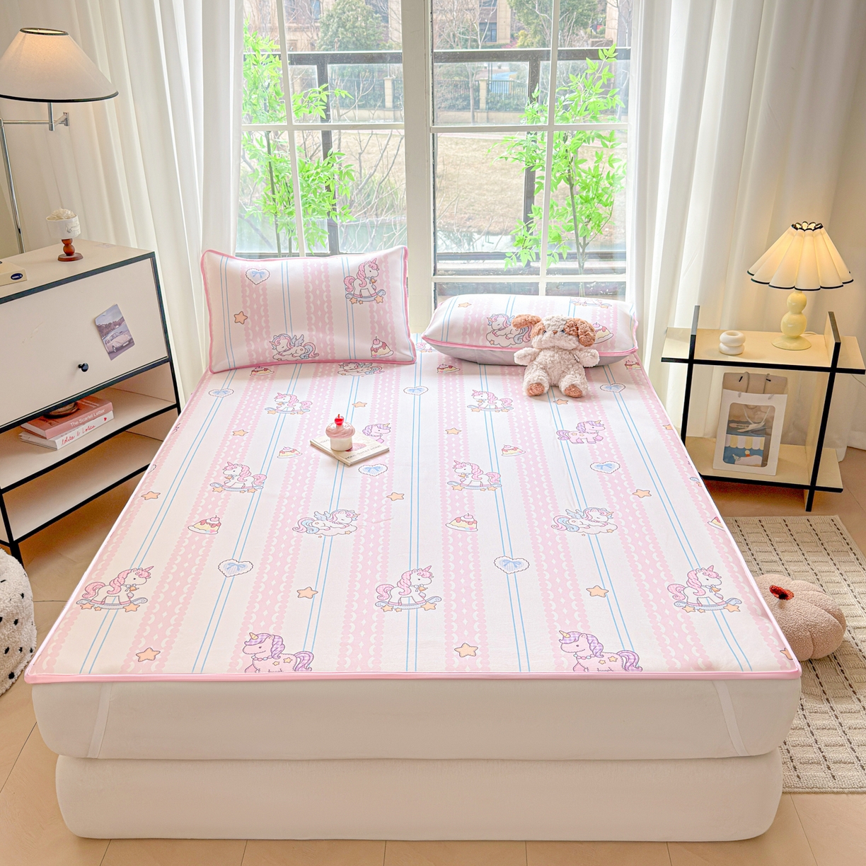 莱米家纺 2026新款小版小冰皮软席 粉色小马