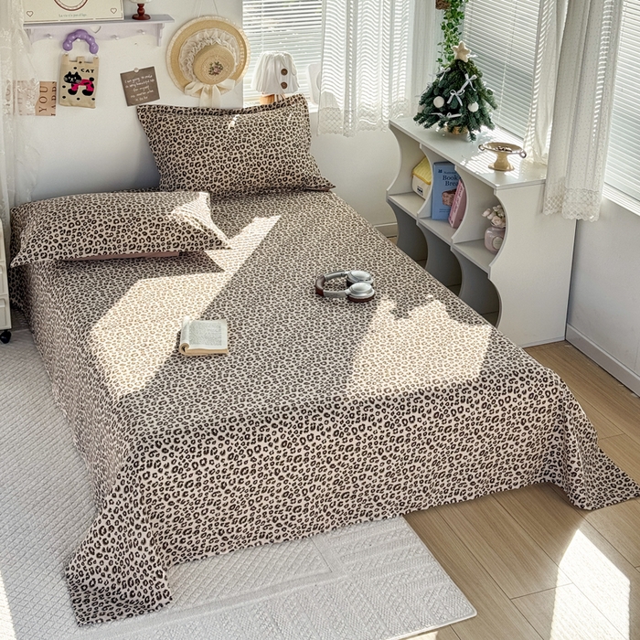 91家纺网 家纺一手货源 找家纺 禧缘家纺（原梦想家） 2026新款云感棉童话风被套单品被套单件 咖色豹纹