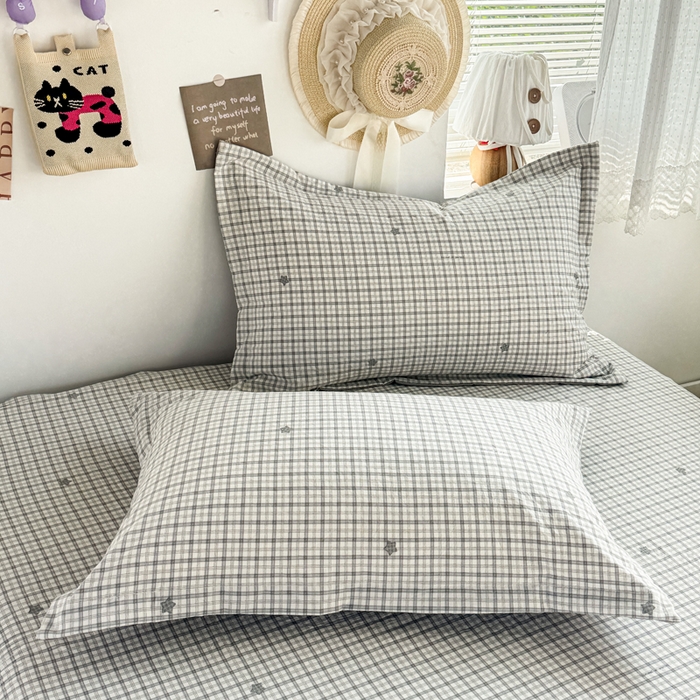 91家纺网 家纺一手货源 找家纺 禧缘家纺（原梦想家） 2026新款云感棉童话风被套单品被套单件 灰格星星