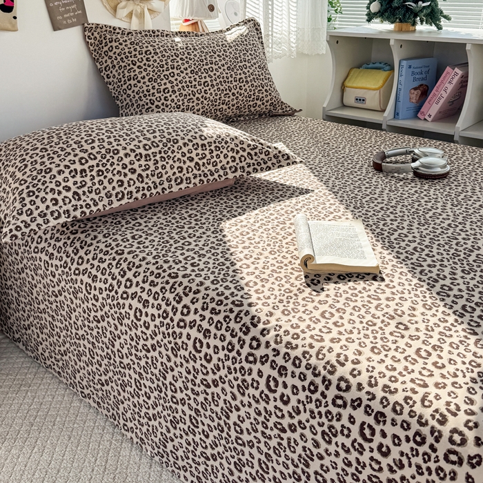 91家纺网 家纺一手货源 找家纺 禧缘家纺（原梦想家） 2026新款云感棉童话风被套单品被套单件 咖色豹纹