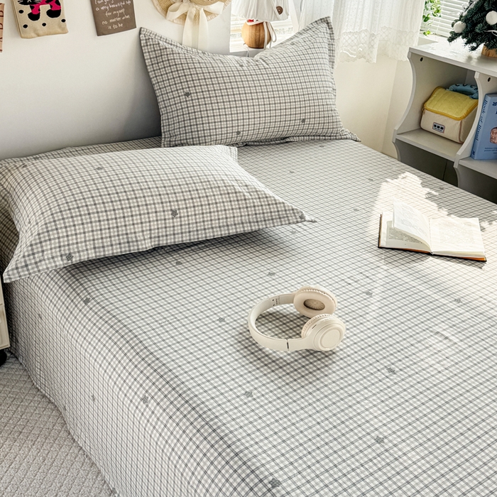 91家纺网 家纺一手货源 找家纺 禧缘家纺（原梦想家） 2026新款云感棉童话风被套单品被套单件 灰格星星