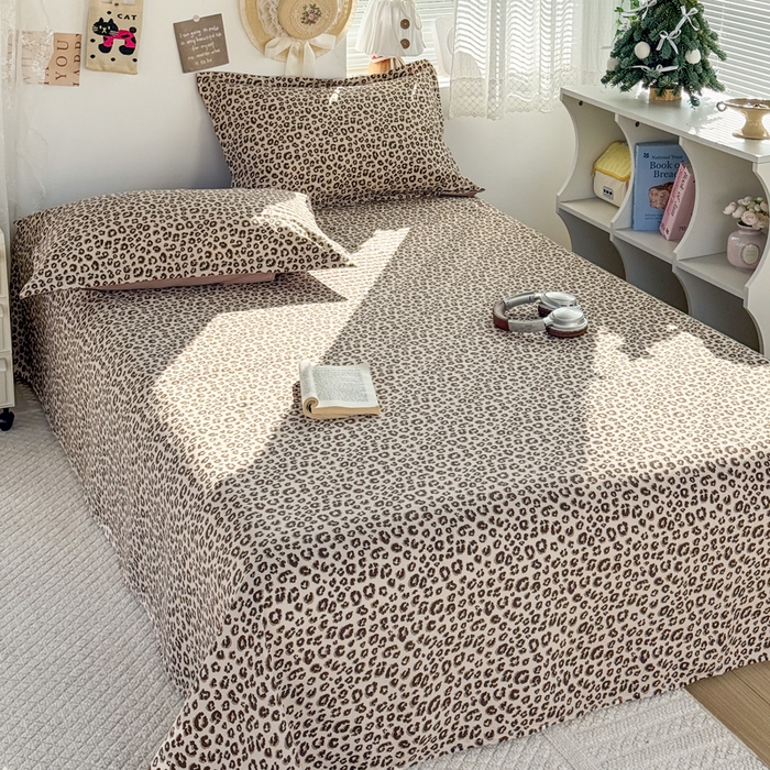 91家纺网 家纺一手货源 找家纺 禧缘家纺（原梦想家） 2026新款云感棉童话风被套单品被套单件 咖色豹纹