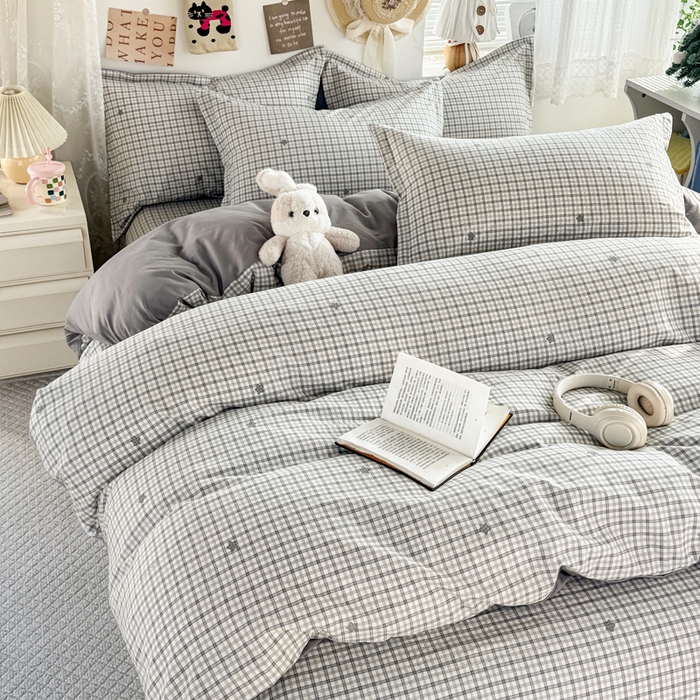 禧缘家纺（原梦想家） 2026新款云感棉童话风被套单品被套单件 灰格星星