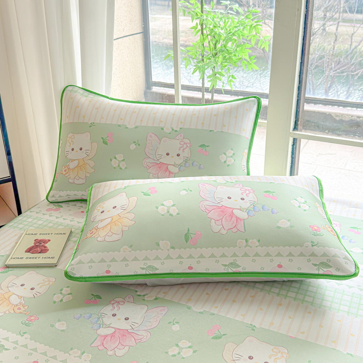 91家纺网 家纺一手货源 找家纺 莱米家纺 2026新款小版小冰皮软席 精灵小猫