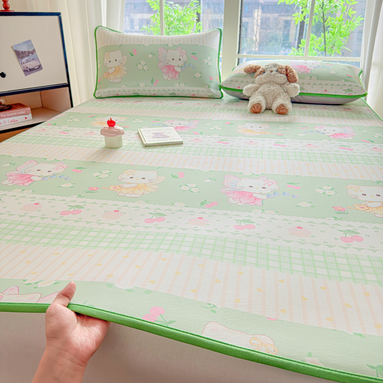 91家纺网 家纺一手货源 找家纺 莱米家纺 2026新款小版小冰皮软席 精灵小猫