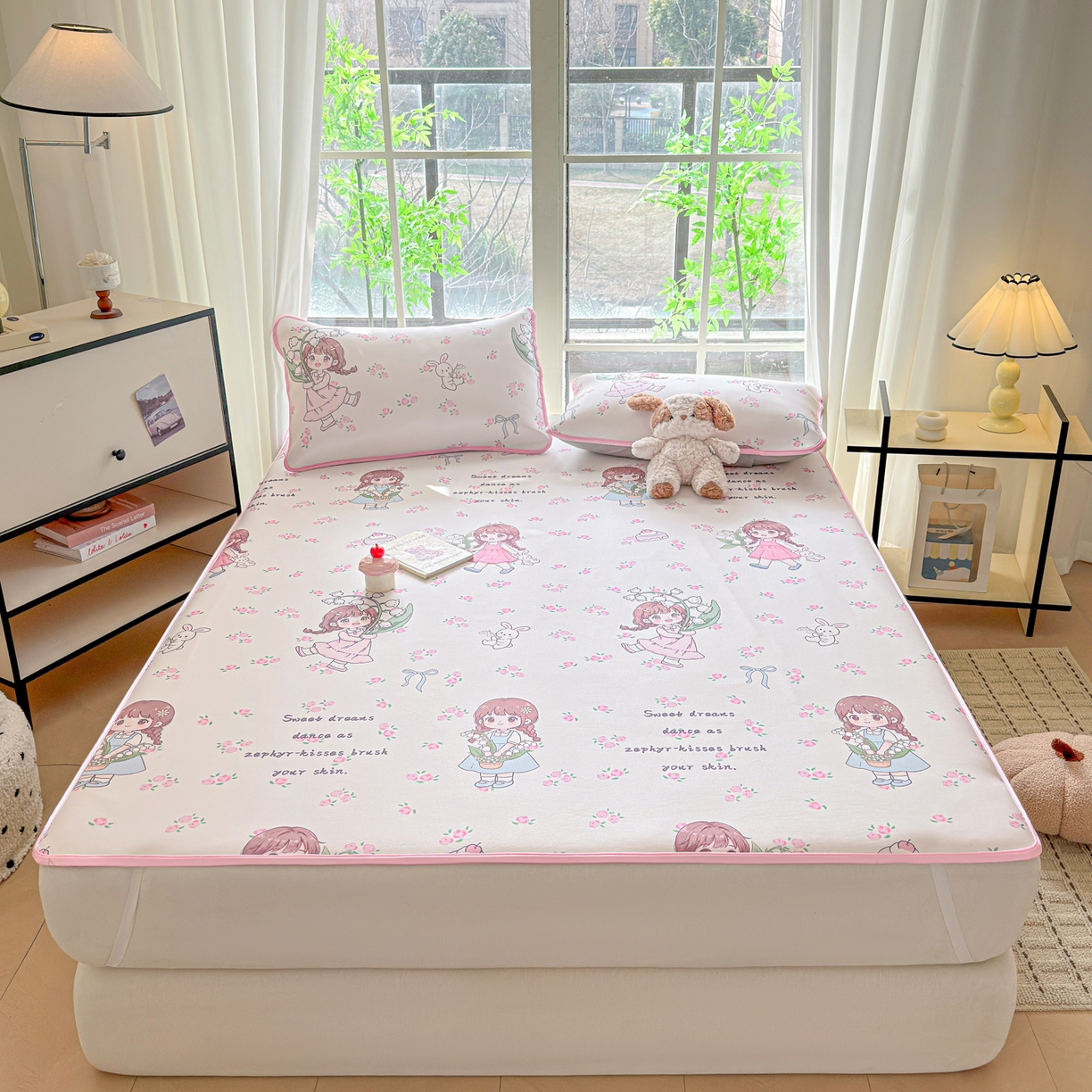 莱米家纺 2026新款小版小冰皮软席 快乐女孩