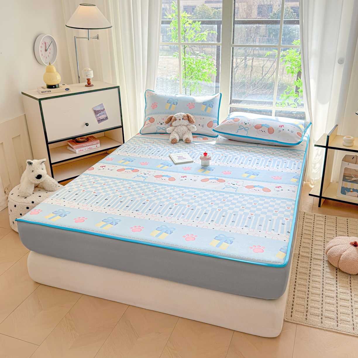 91家纺网 家纺一手货源 找家纺 莱米家纺 2026新款小版小冰皮软席 波西米亚