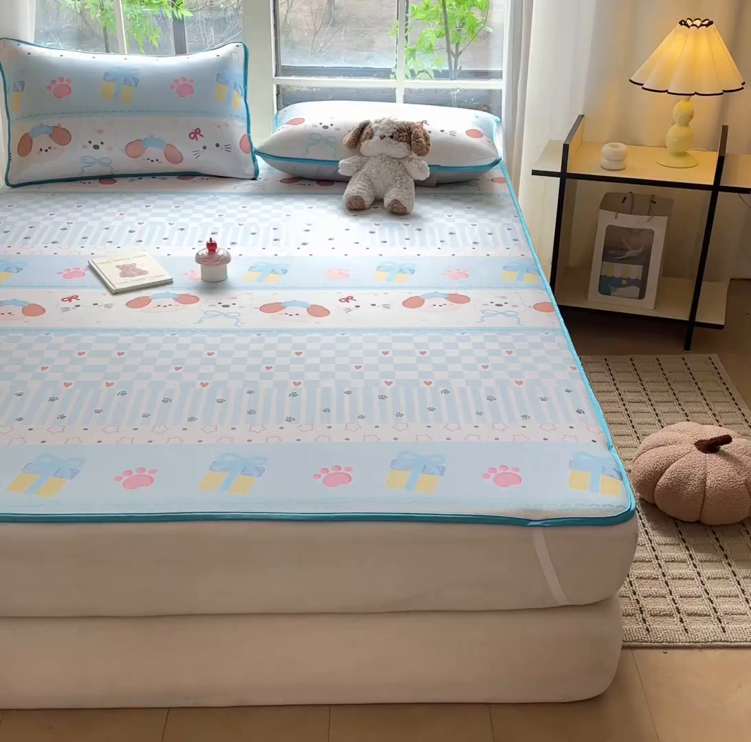 91家纺网 家纺一手货源 找家纺 莱米家纺 2026新款小版小冰皮软席 波西米亚