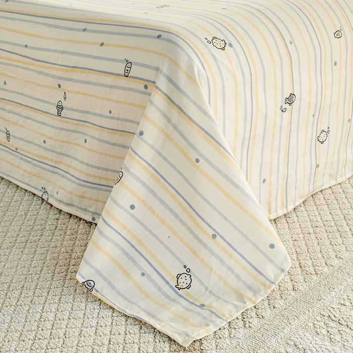 91家纺网 家纺一手货源 找家纺 禧缘家纺（原梦想家） 2026新款云感棉童话风被套单品被套单件 素描小鱼