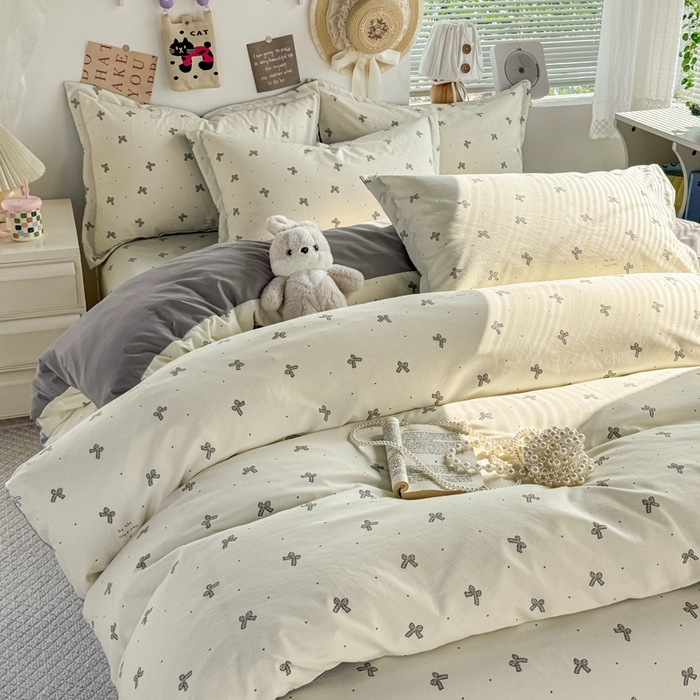 91家纺网 家纺一手货源 找家纺 禧缘家纺（原梦想家） 2026新款云感棉童话风四件套 蝴蝶结