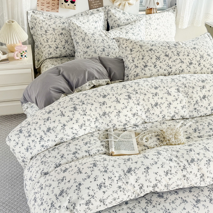 91家纺网 家纺一手货源 找家纺 禧缘家纺（原梦想家） 2026新款云感棉童话风四件套 栀子花信