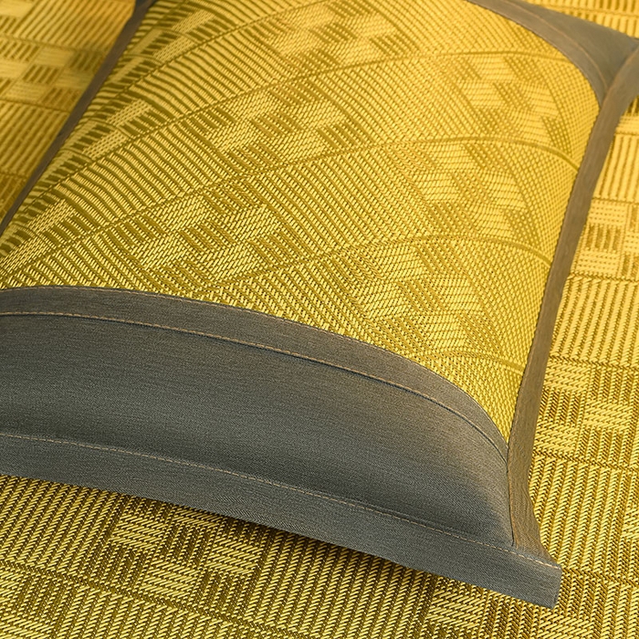 91家纺网 家纺一手货源 找家纺 苏迪网销供货 2026新款九宫格双面藤席全包凉席反面冰丝席子 九宫格藤席-绿