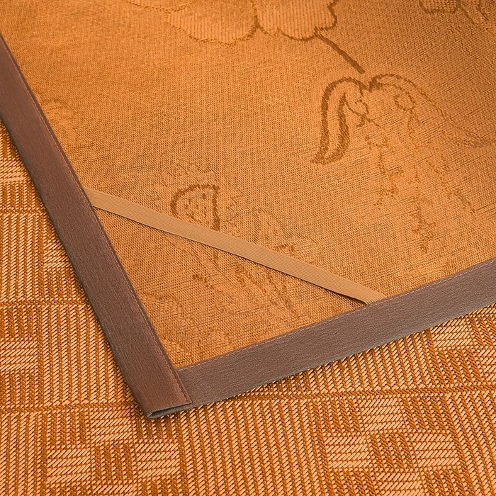 91家纺网 家纺一手货源 找家纺 苏迪网销供货 2026新款九宫格双面藤席全包凉席反面冰丝席子 九宫格藤席-棕