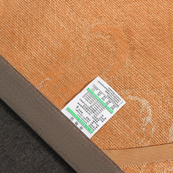 91家纺网 家纺一手货源 找家纺 苏迪网销供货 2026新款九宫格双面藤席全包凉席反面冰丝席子 九宫格藤席-棕