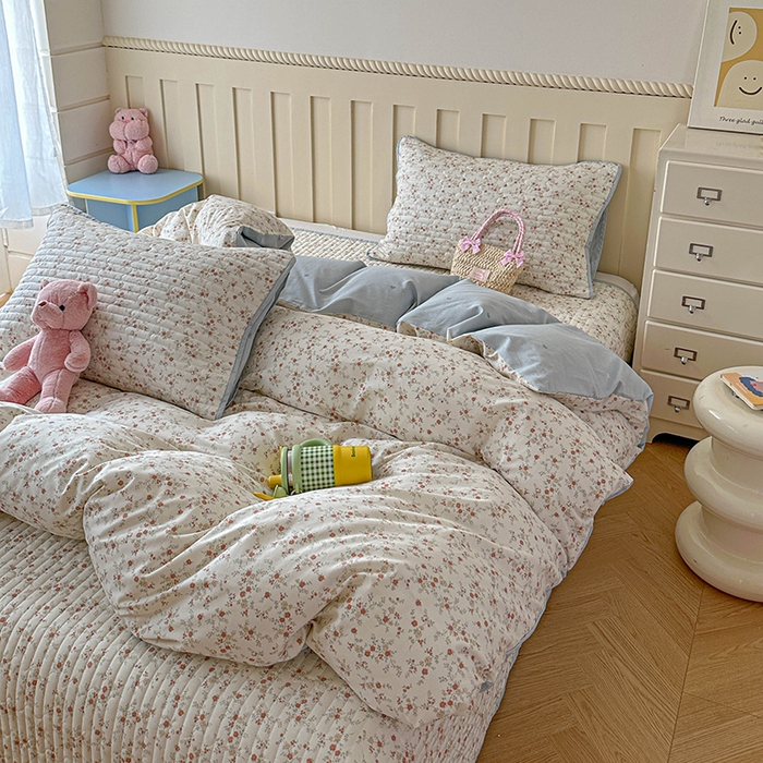 91家纺网 家纺一手货源 找家纺 孑寐家纺 2026新款全棉纯棉四季款床盖四件套 沫汐