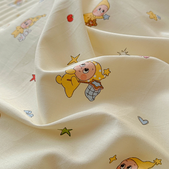 91家纺网 家纺一手货源 找家纺 孑寐家纺 2026新款全棉纯棉四季款床盖四件套 可爱星人