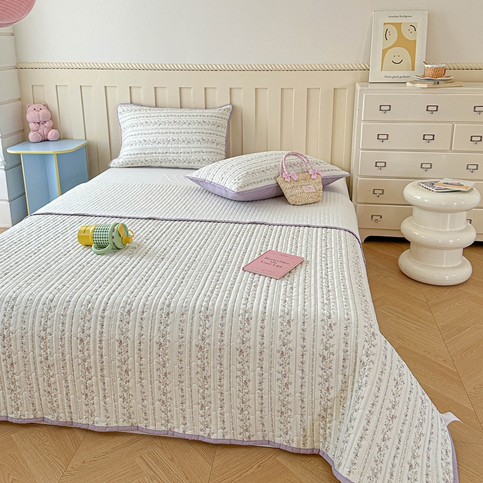 91家纺网 家纺一手货源 找家纺 孑寐家纺 2026新款全棉纯棉四季款床盖四件套 含羞草