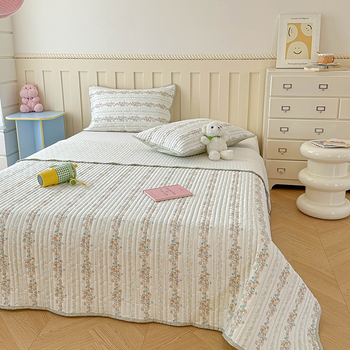 91家纺网 家纺一手货源 找家纺 孑寐家纺 2026新款全棉纯棉四季款床盖四件套 椿茶弥香