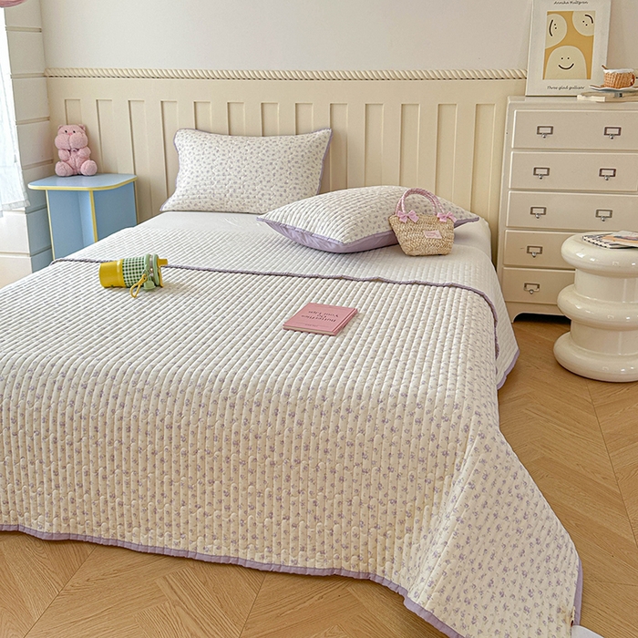 91家纺网 家纺一手货源 找家纺 孑寐家纺 2026新款全棉纯棉四季款床盖四件套 花未央